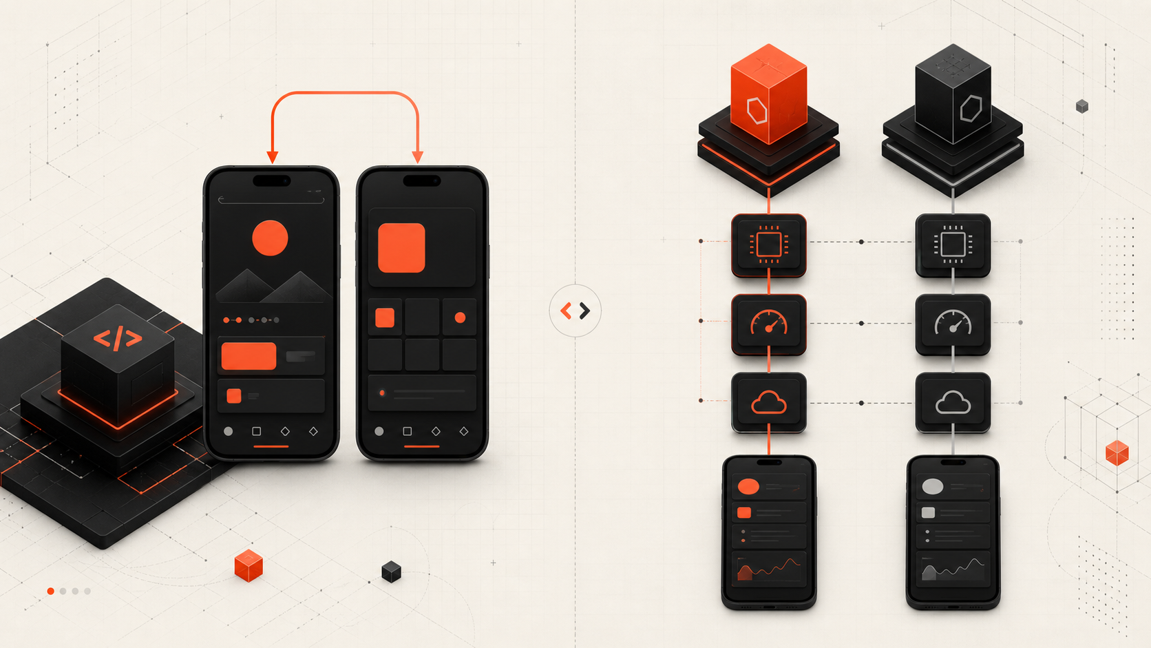 Businesses planning a mobile product often face an early architecture decision: build on - Criflet Web and Mobile Development article visual