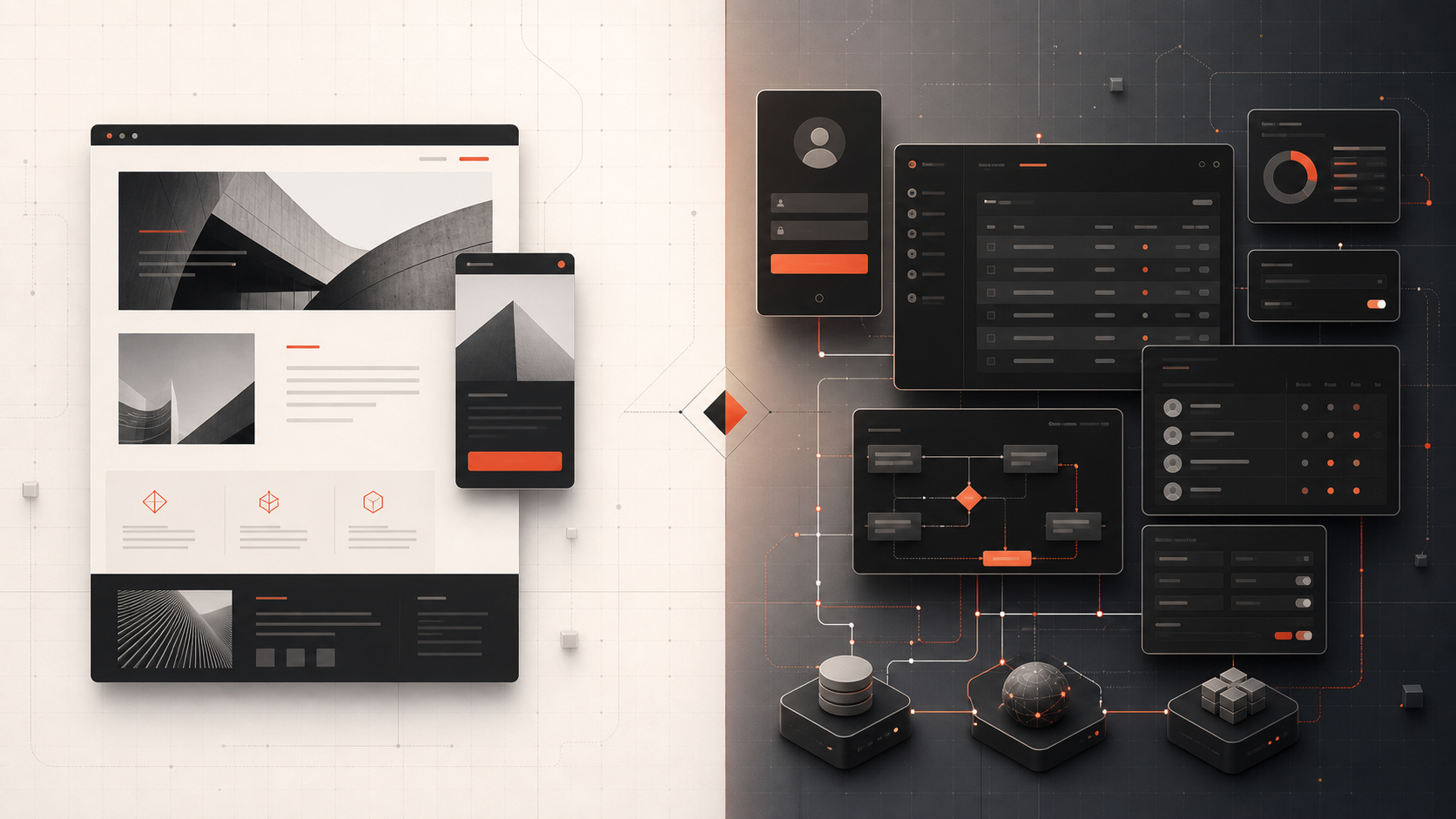 A website and a web application both open in a browser, use URLs, and can look visually  - Criflet Web and Mobile Development article visual