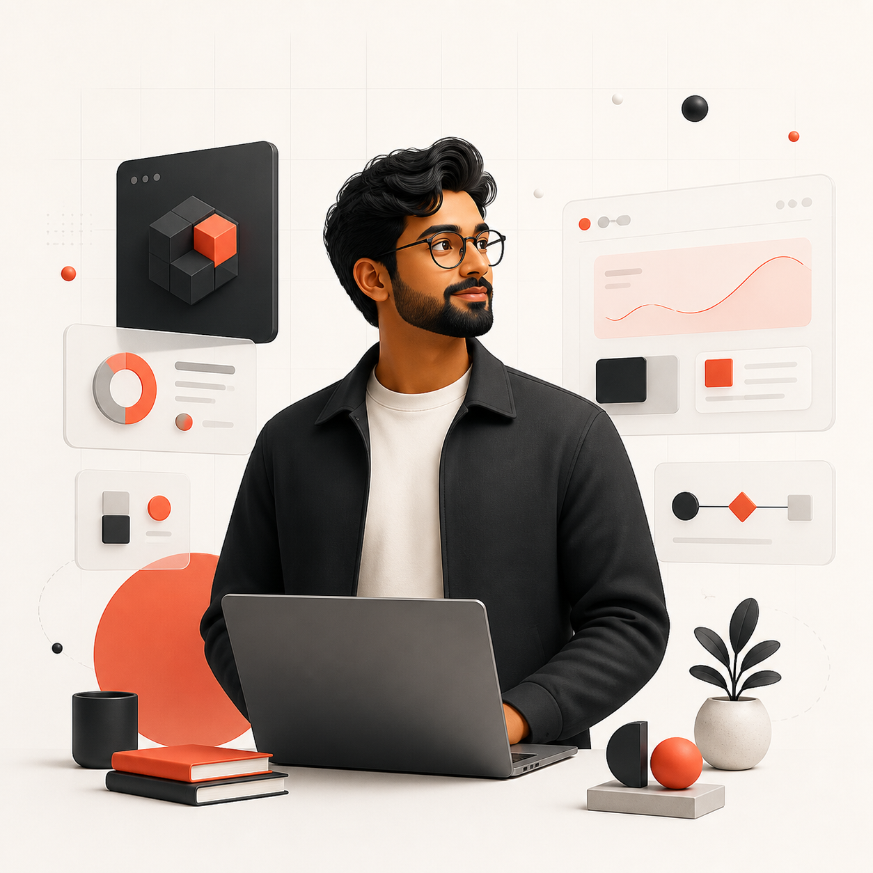 Illustration representing Criflet's founder-led software studio model